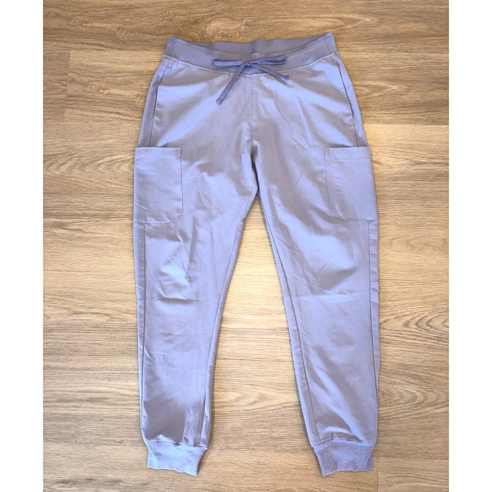 Mandala Liliac purple jogger scrub pants womens size Medium PO24-S